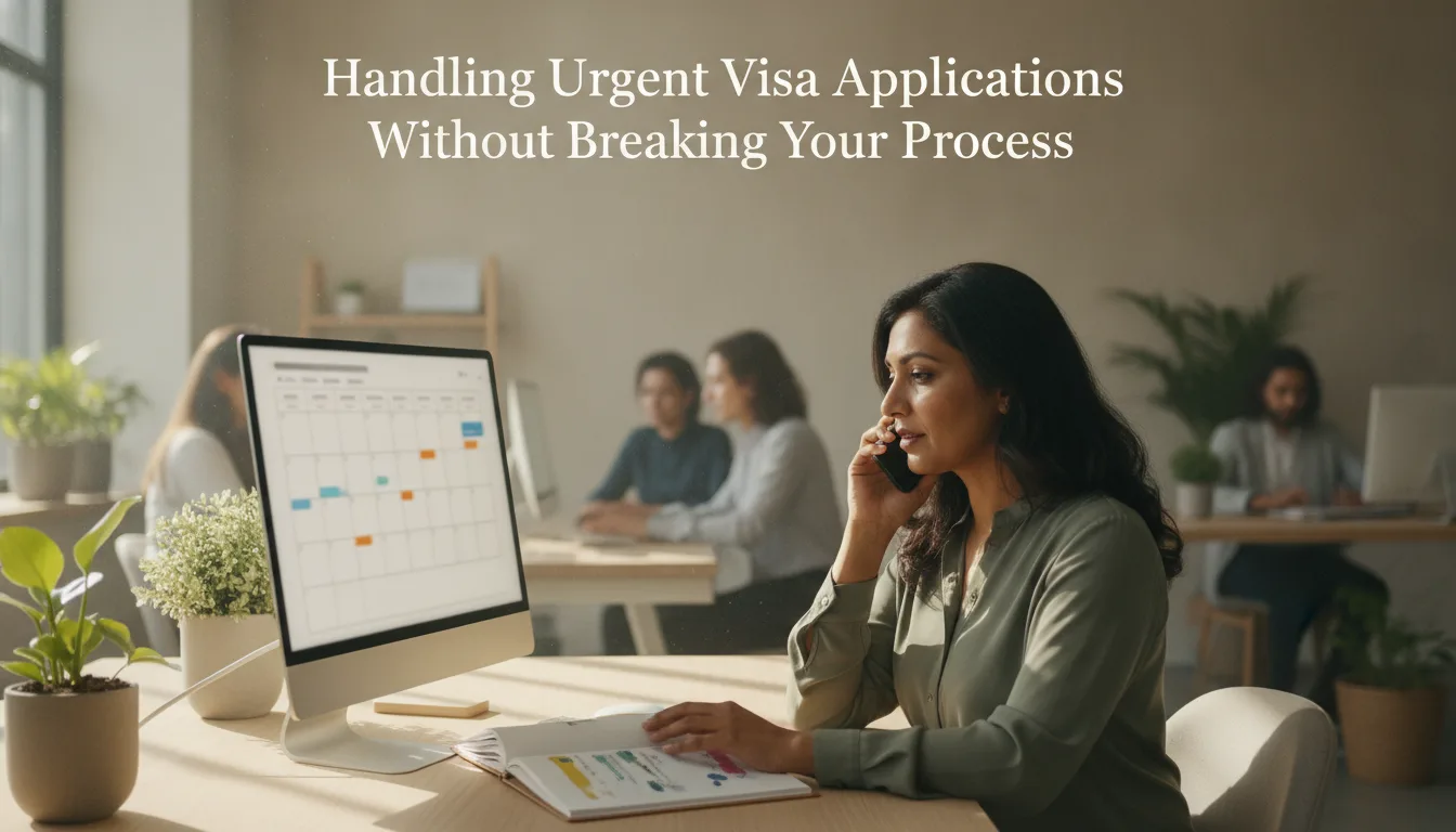 Handling Urgent Visa Applications Without Breaking Your Process