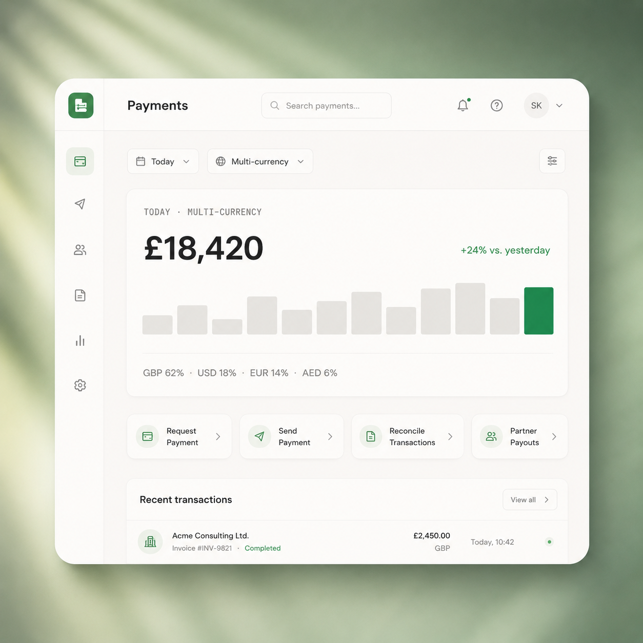Payments, in every currency