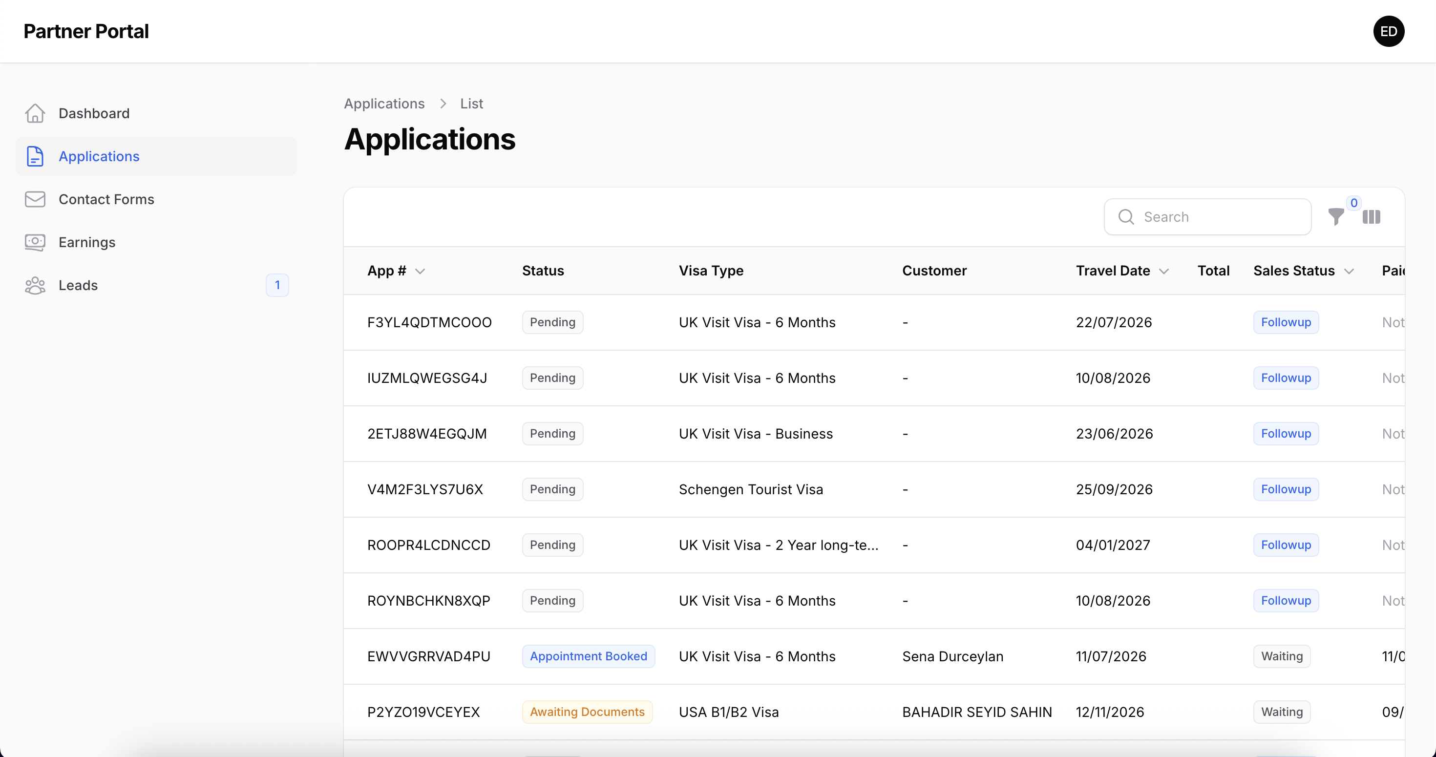 Anyvisa platform — screen 6