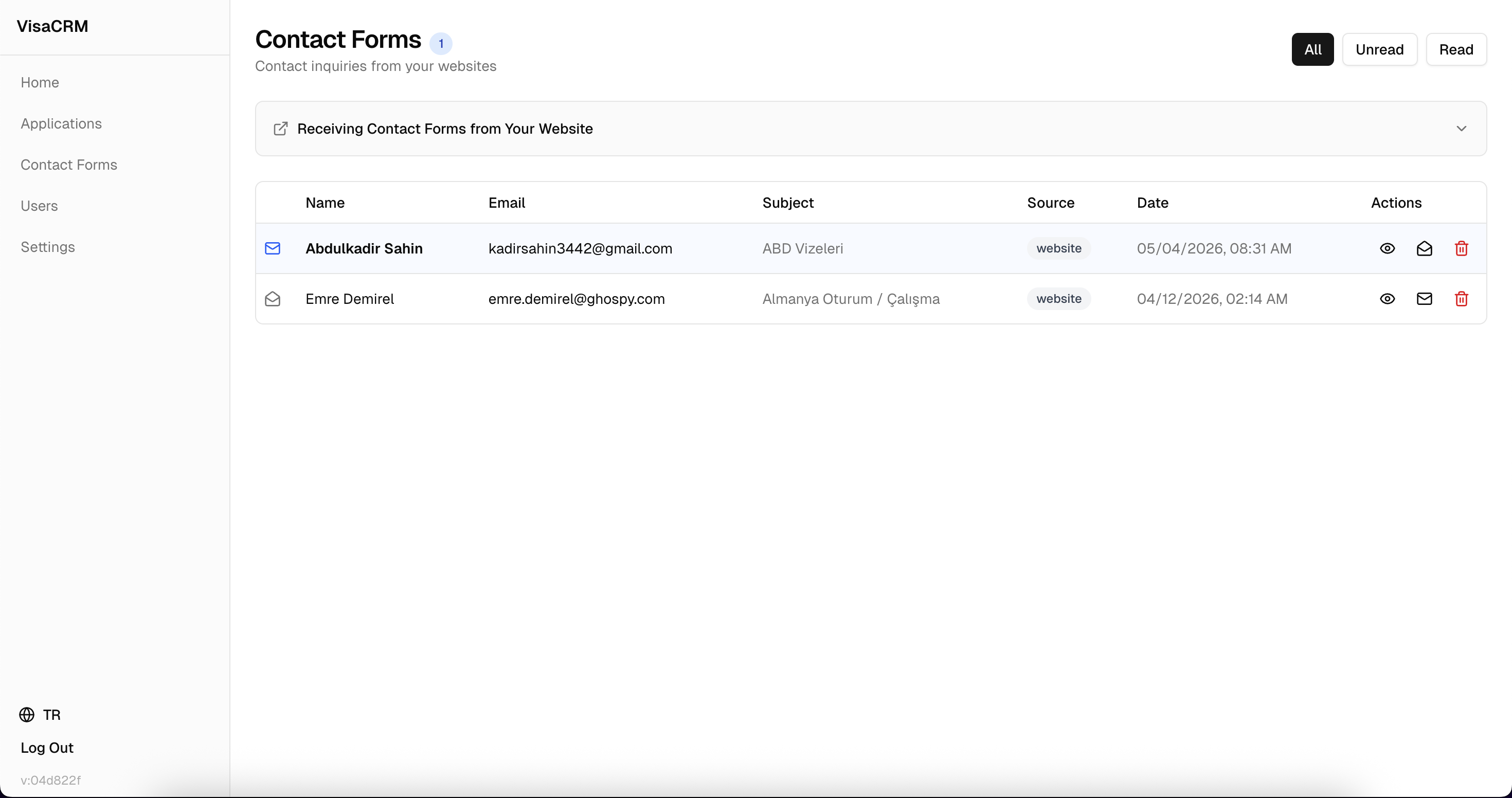 RotaVisa platform — screen 3